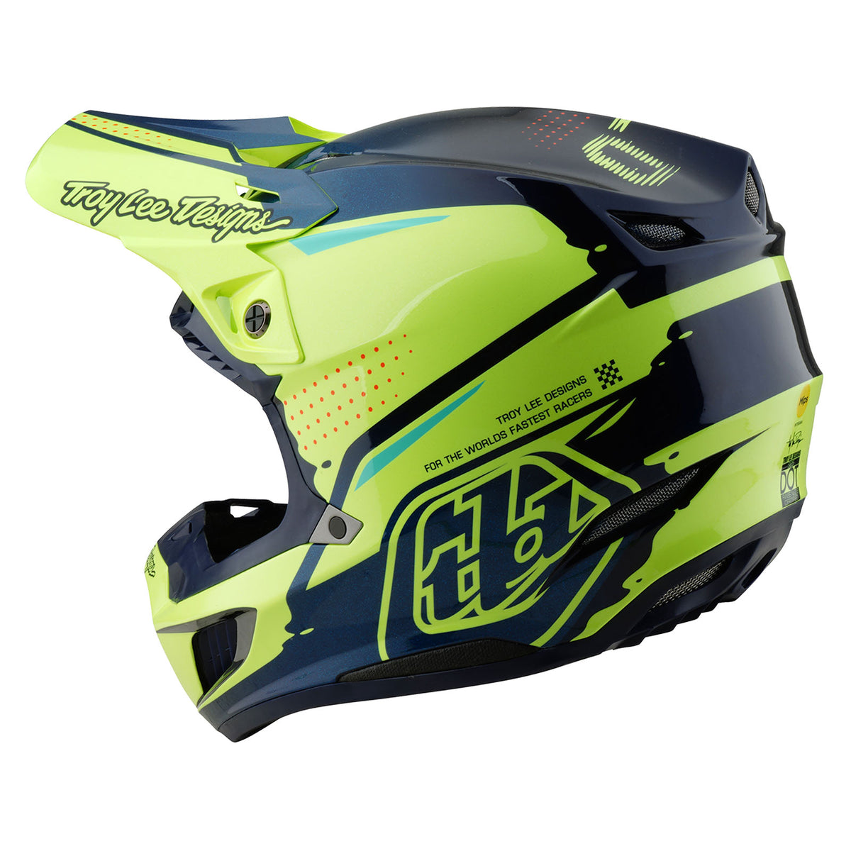 Troy Lee Designs Se5 Composite Helmet W/Mips - Drip - Yellow