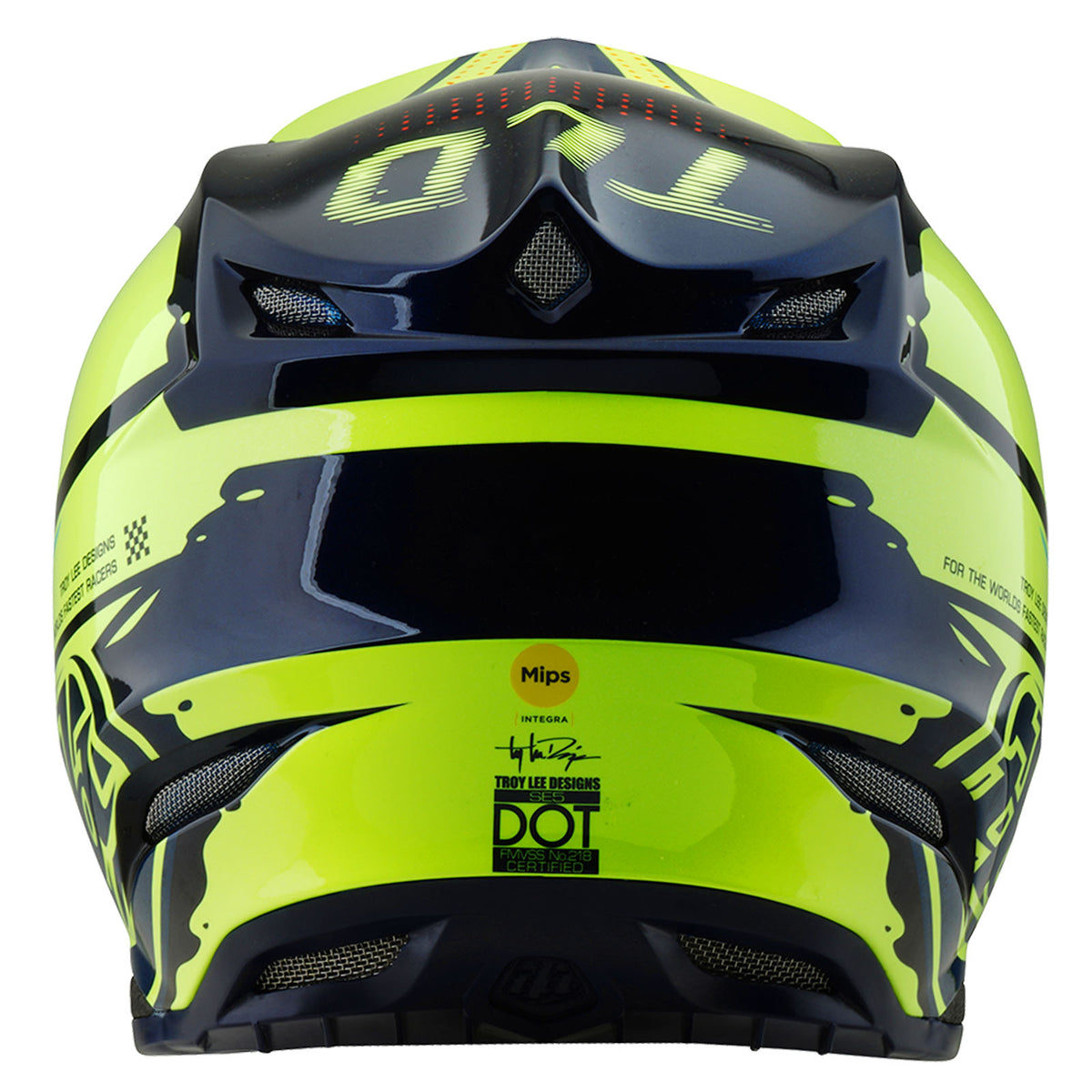 Troy Lee Designs Se5 Composite Helmet W/Mips - Drip - Yellow