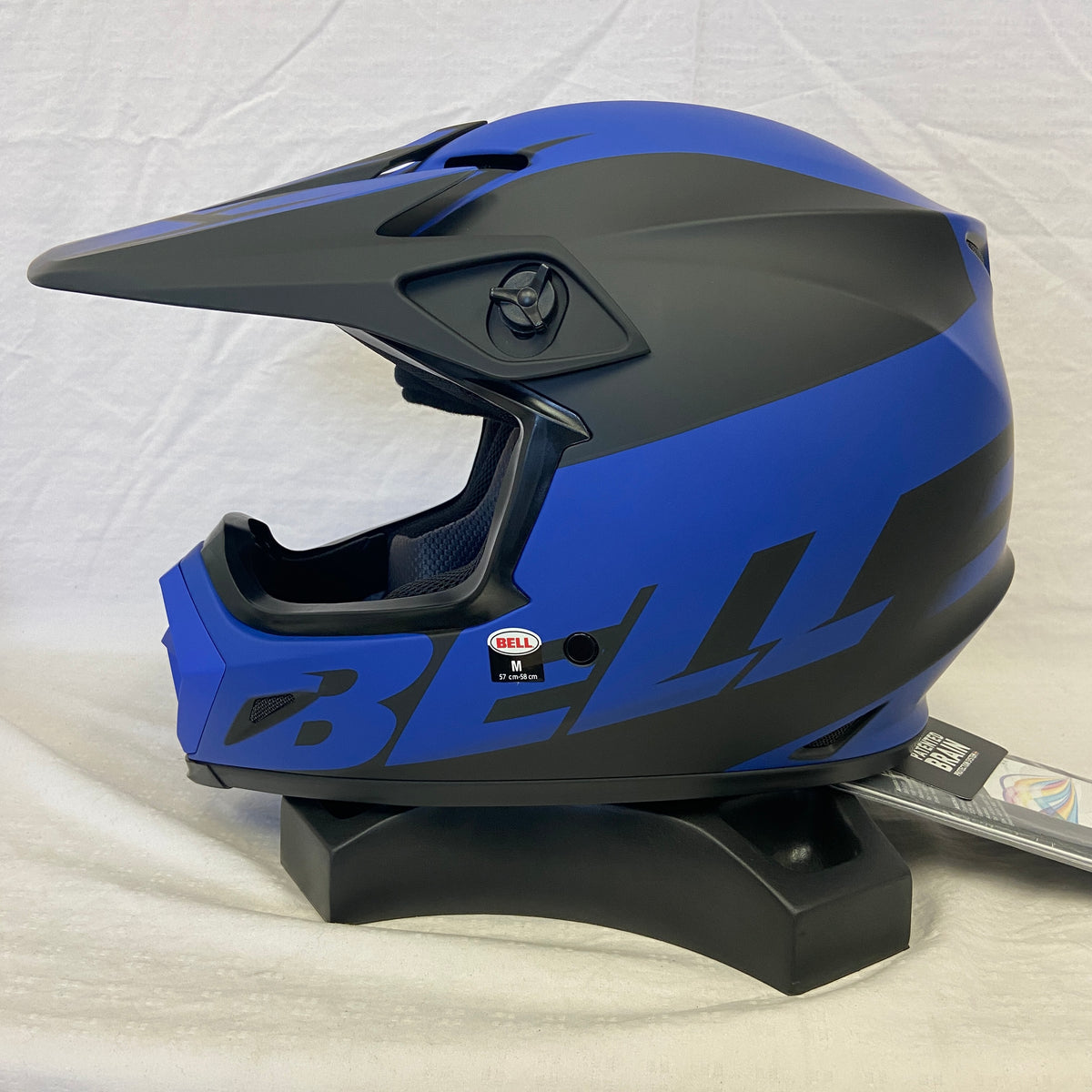 Bell MX-9 MIPS MX Disrupt Helmet Matte Black / Blue Medium (OPEN-BOX) - ExtremeSupply.com